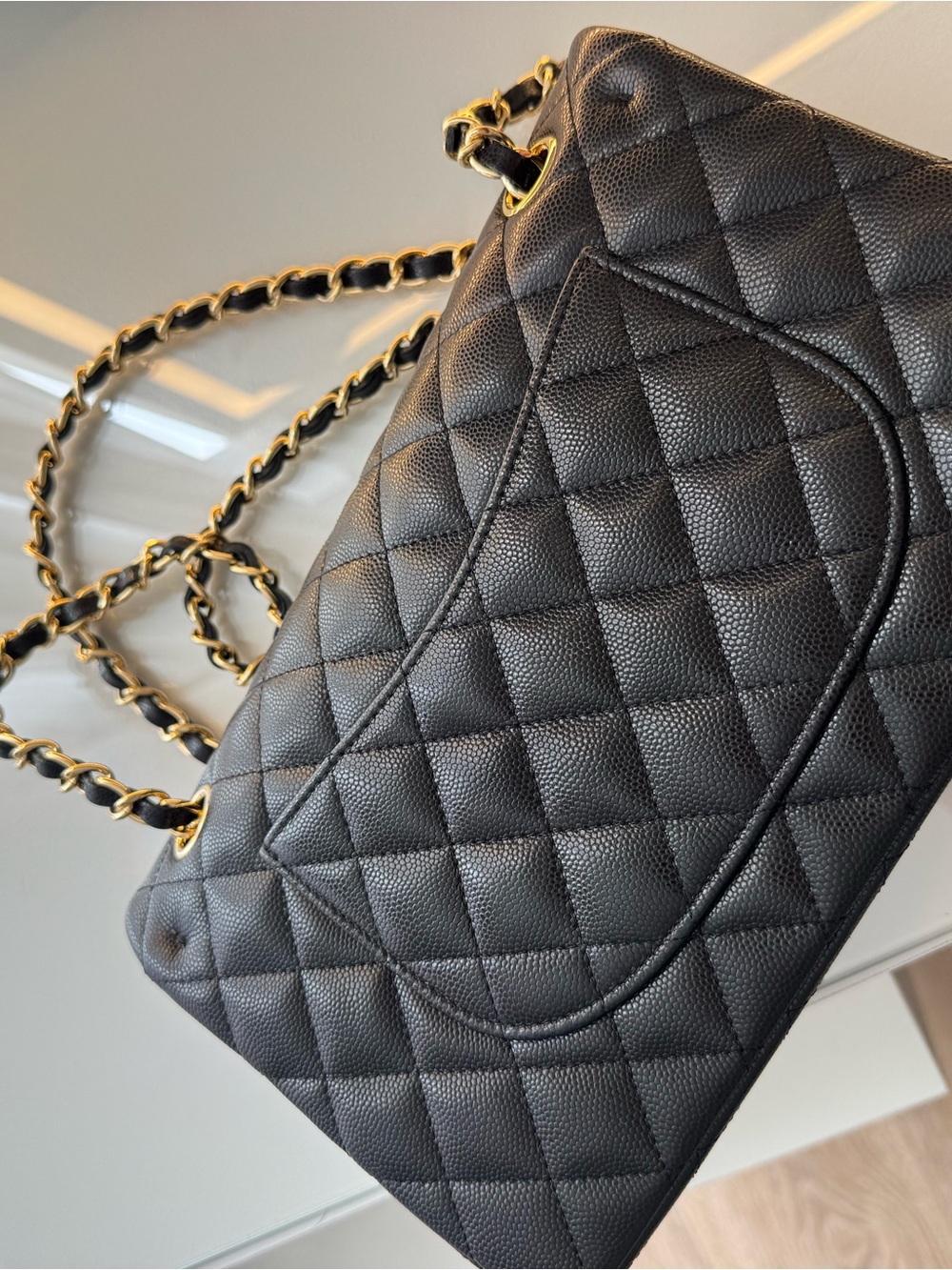CHANEL Black Quilted Shoulder Bag with Gold Hardware - Picture 9 of 10